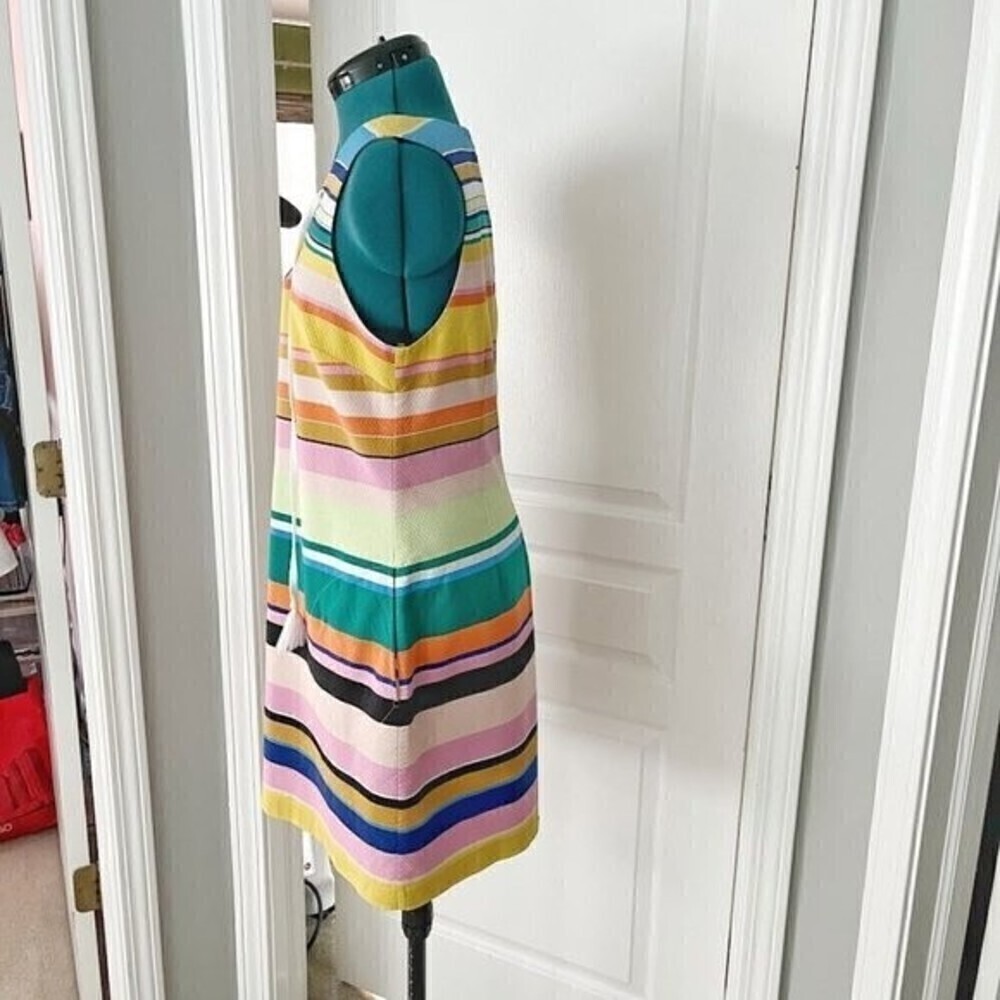 Tracy Reese x Anthropologie Coastal Casual Stripe Sleeveless Shift Dress XKNL17 - Picture 9 of 13